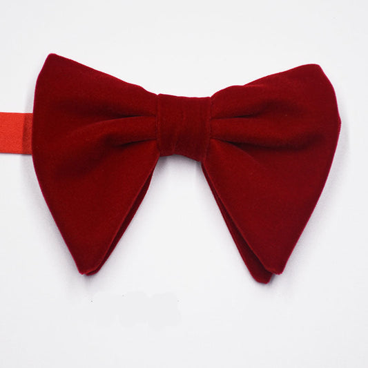 Big Red Velvet Oversized Bow Tie for Tuxedo & Suit