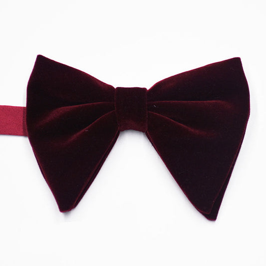 Burgundy Velvet Oversized Bow Tie for Tuxedo & Suit