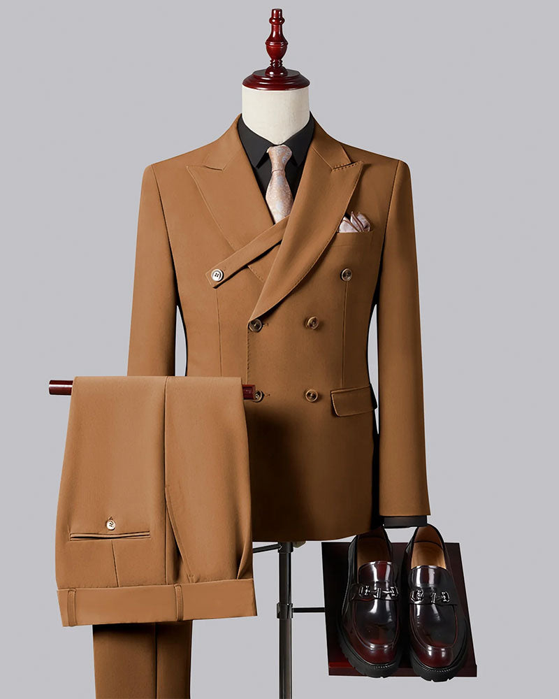 Double-breasted Peak Lapel 2-piece Suit