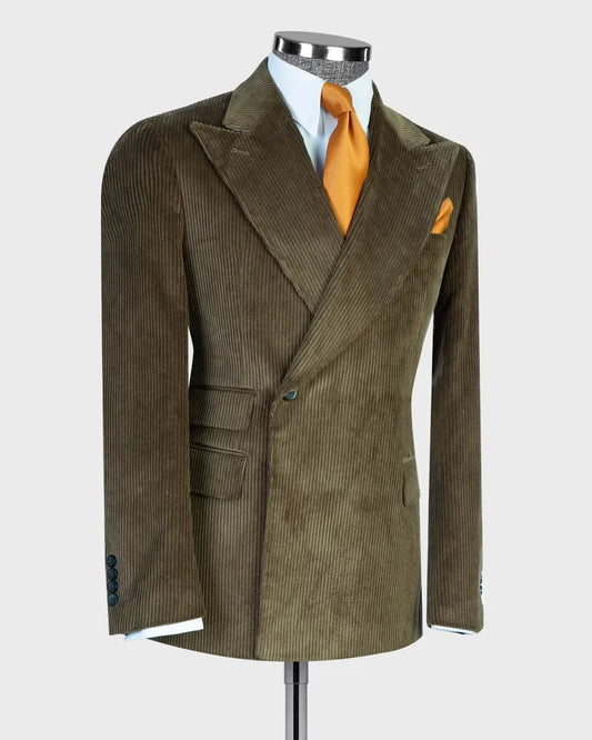 Corduroy One-button 2-piece Suit
