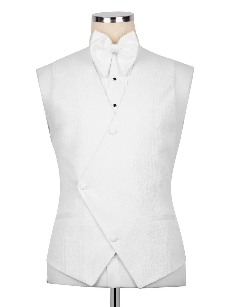 White 3-Piece Single-Breasted Shawl Lapel Prom & Wedding Suit