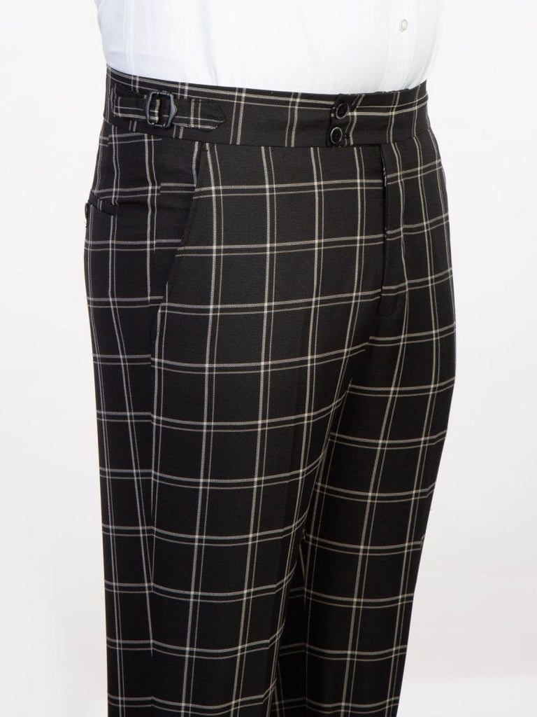 Black plaid 3 Piece Single Breasted Slim Fit Formal Tuxedo for Men