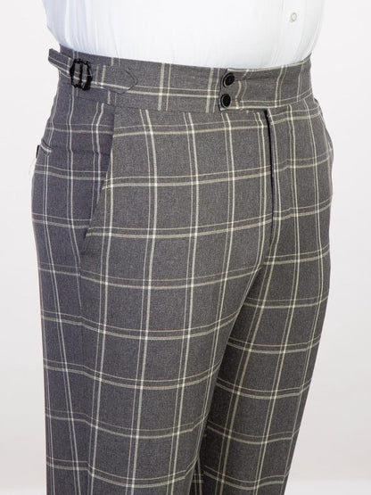 Light Grey plaid 3 Piece Single Breasted Slim Fit Formal Tuxedo for Men