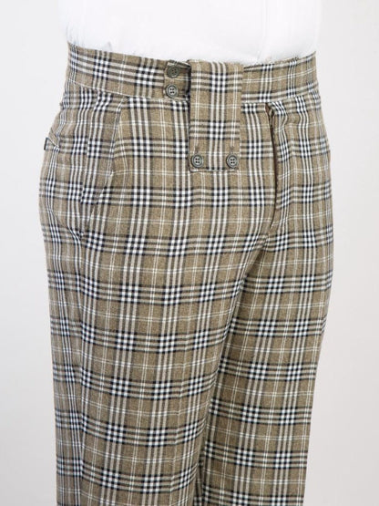 Yellow plaid 2 Piece Double Breasted Slim Fit Formal Tuxedo Suit