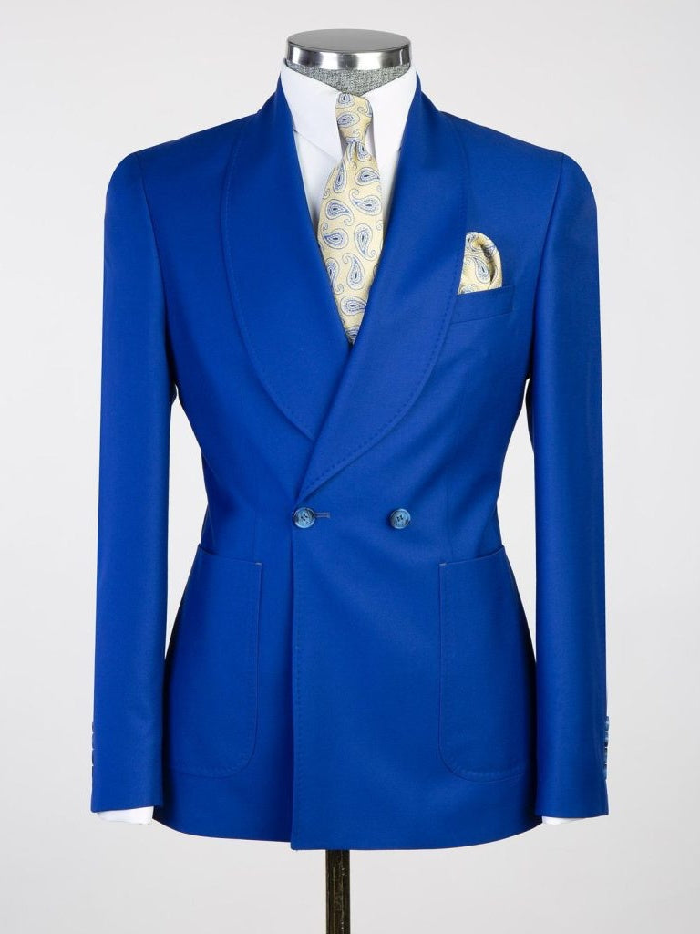 Men’s Blue 2-Button 2-Piece Prom Suit