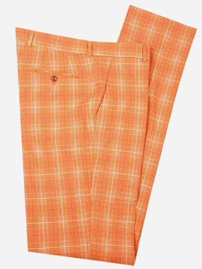 Orange Plaid Prom Suit for Men – Sharp Statement Style