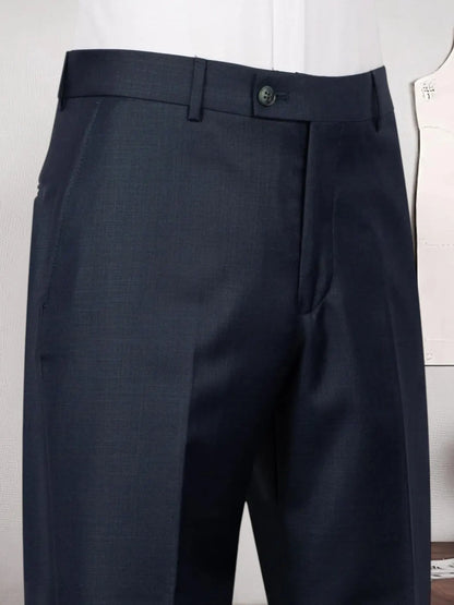 Men’s Navy Double-Breasted Peak Lapel Formal Suit