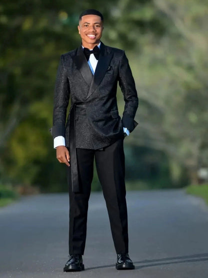 Black Luxury Prom Tuxedo for Men – Slim Fit Statement Suit