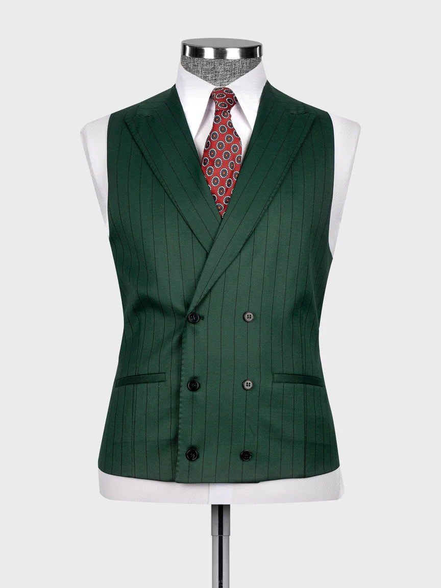Green Pinstripe Prom Suit for Men – Bold Statement Look