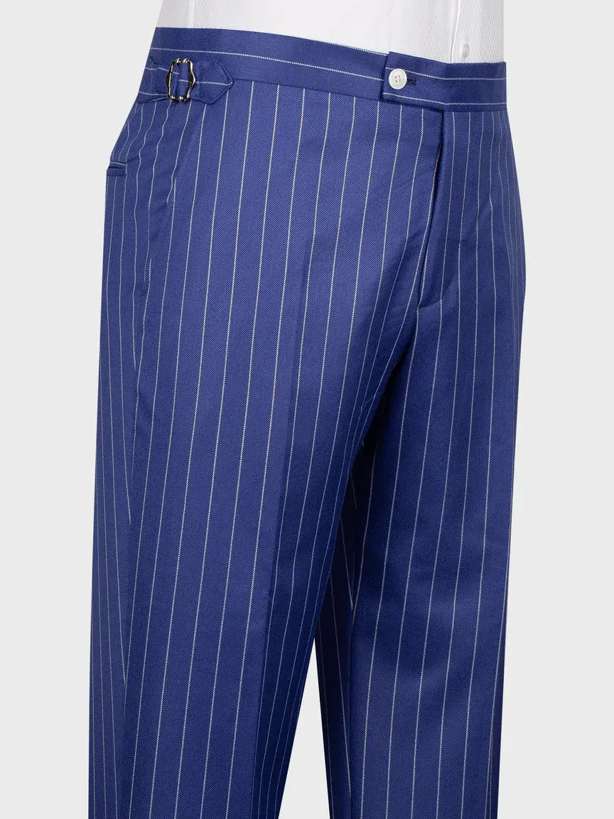 Blue Pinstripe Prom Suit for Men – Bold Statement Look