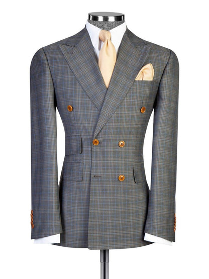 Grey Plaid Prom Suit for Men – Sharp Statement Style