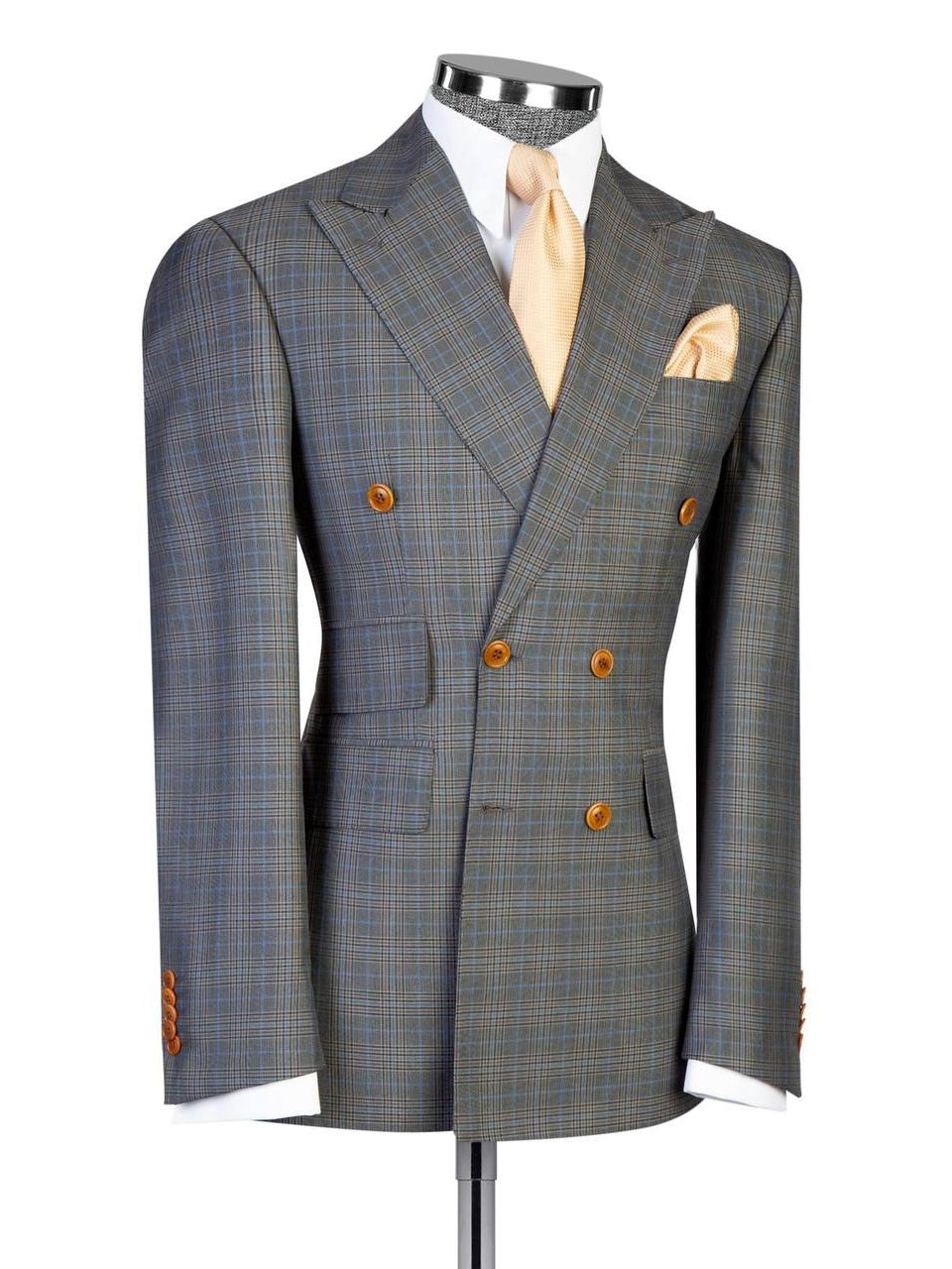 Grey Plaid Prom Suit for Men – Sharp Statement Style