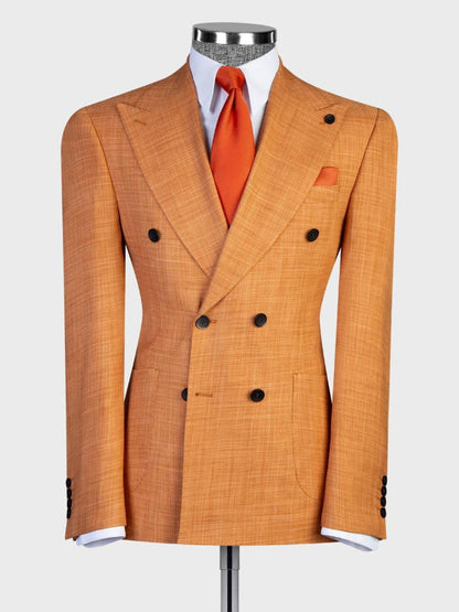 Orange Prom Suit for Men – Bold Double Breasted Statement Style