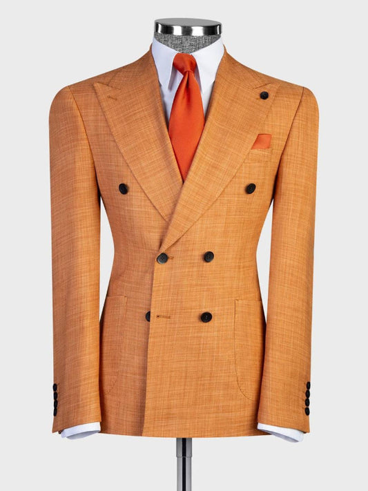 Orange Prom Suit for Men – Bold Double Breasted Statement Style
