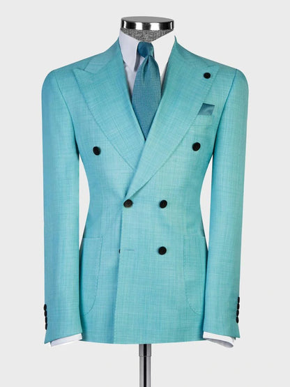 Mint Green Suit for Men – Bold Double Breasted Statement Style