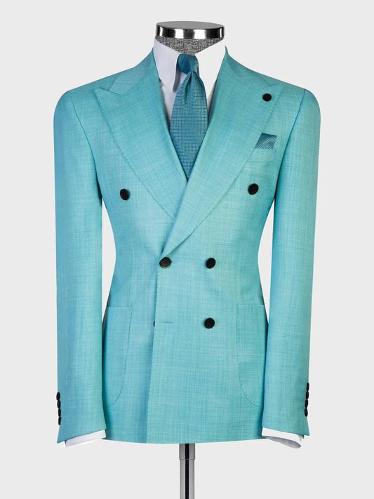 Mint Green Suit for Men – Bold Double Breasted Statement Style