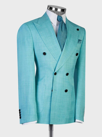Mint Green Suit for Men – Bold Double Breasted Statement Style