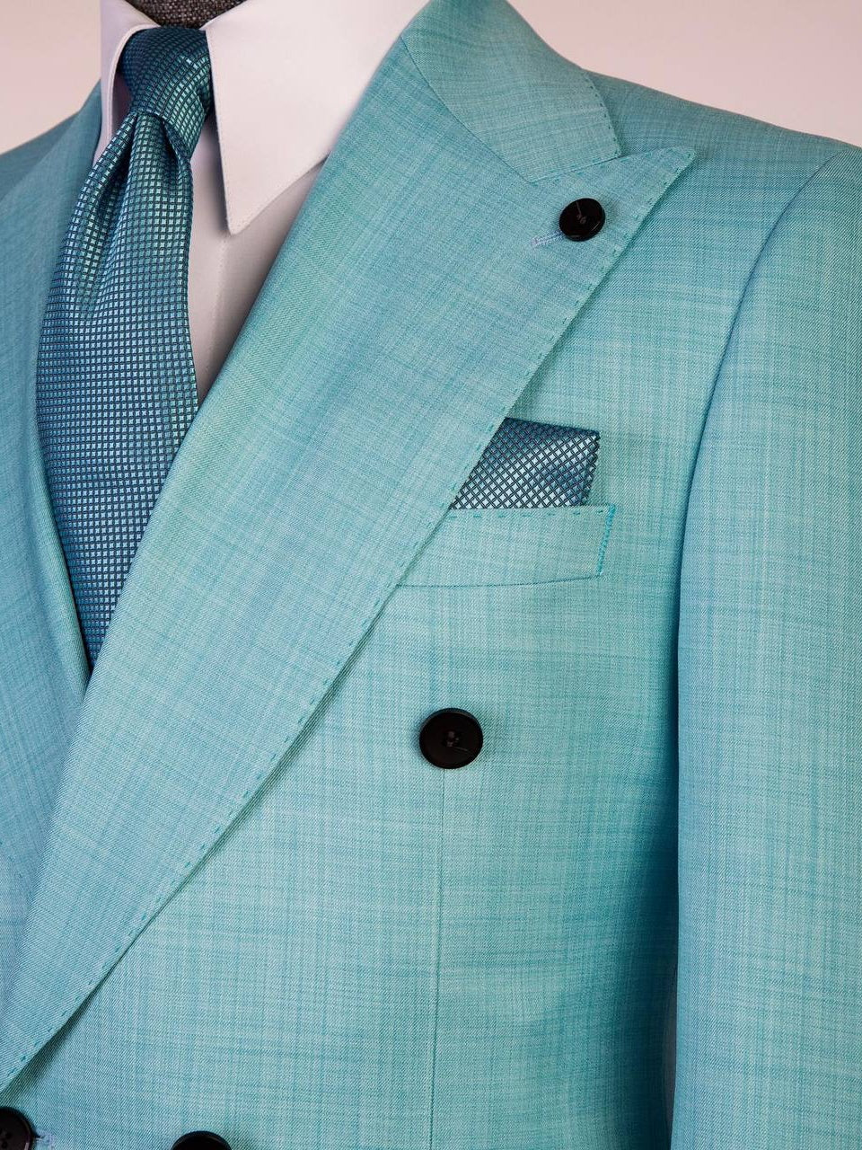 Mint Green Suit for Men – Bold Double Breasted Statement Style