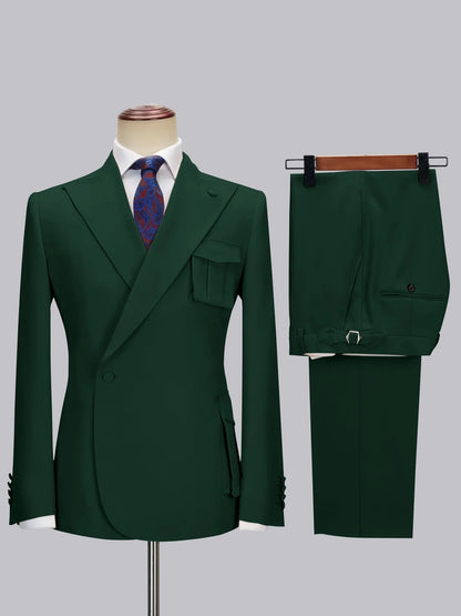 One-button Peak Lapel 2-piece Suit