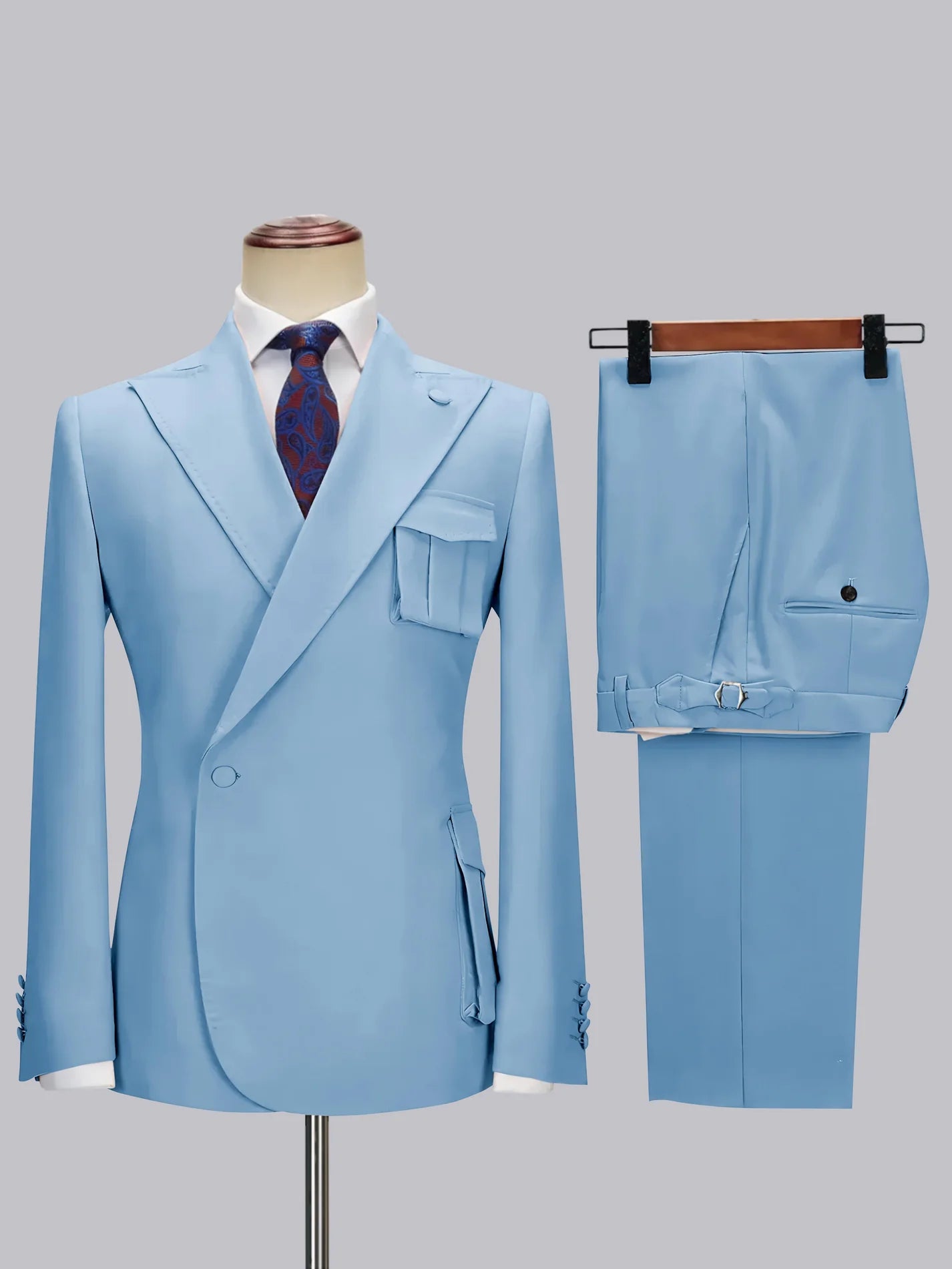 One-button Peak Lapel 2-piece Suit