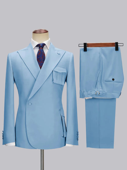 One-button Peak Lapel 2-piece Suit