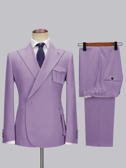 One-button Peak Lapel 2-piece Suit