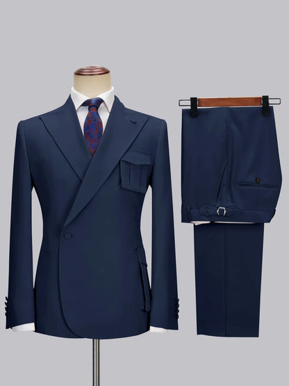 One-button Peak Lapel 2-piece Suit