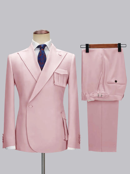 One-button Peak Lapel 2-piece Suit