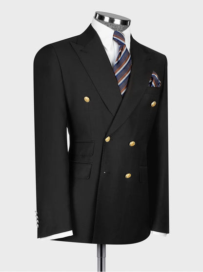 Double-breasted 2-piece Suit in Black