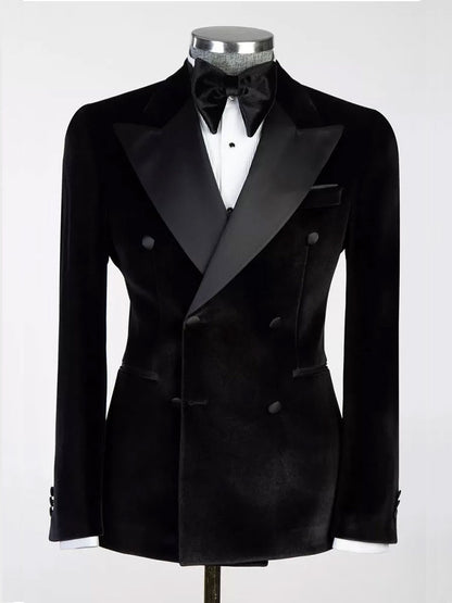 Velvet Double-breasted 2-piece Tuxedo