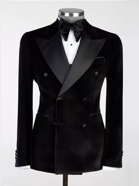 Velvet Double-breasted 2-piece Tuxedo