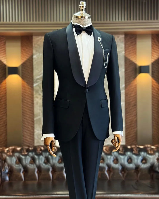 One-button Shawl Lapel 2-piece Tuxedo