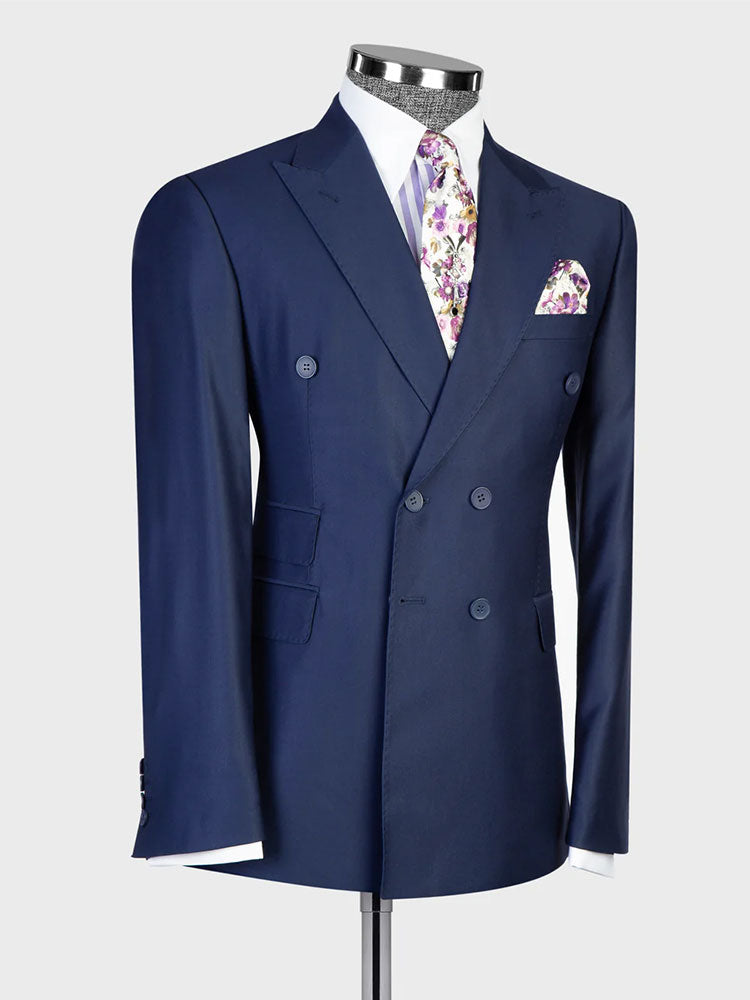 Double-breasted Peak Lapel 2-piece Suit