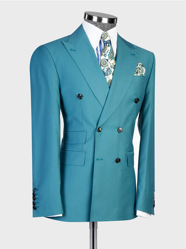 Double-breasted Peak Lapel 2-piece Suit