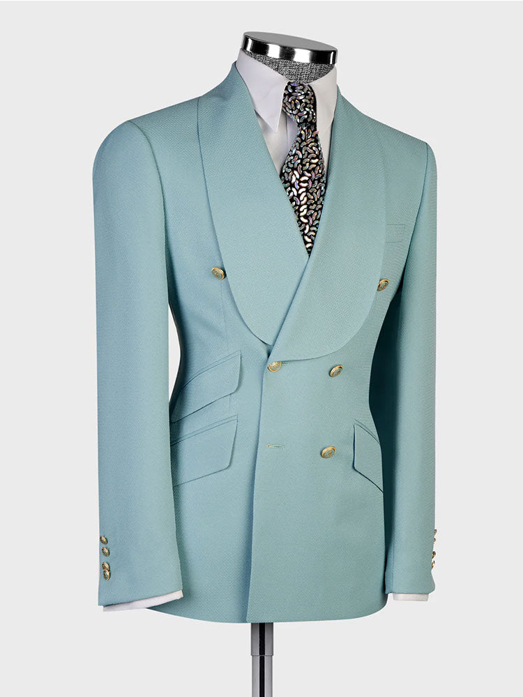 Double-breasted Shawl Lapel 2-piece Suit
