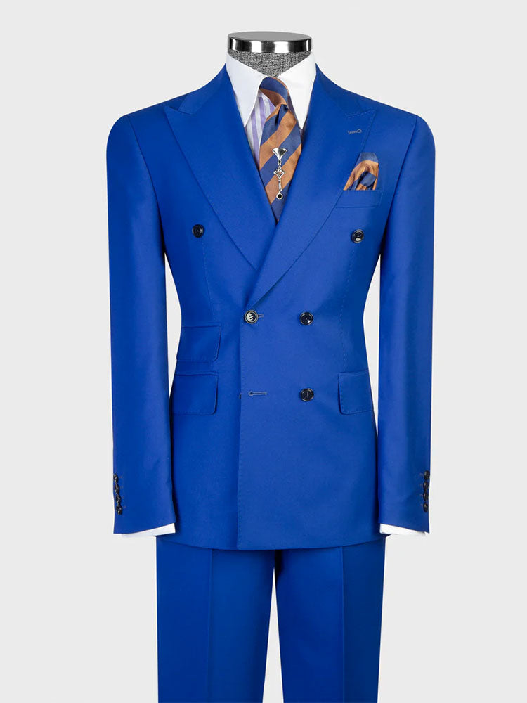 Double-breasted Peak Lapel 2-piece Suit