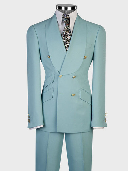 Double-breasted Shawl Lapel 2-piece Suit
