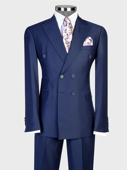 Double-breasted Peak Lapel 2-piece Suit