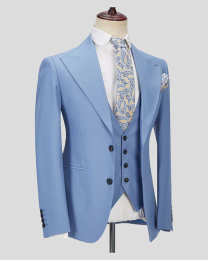 Men's Peak Lapel 3-piece Suit
