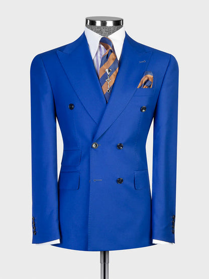 Double-breasted Peak Lapel 2-piece Suit