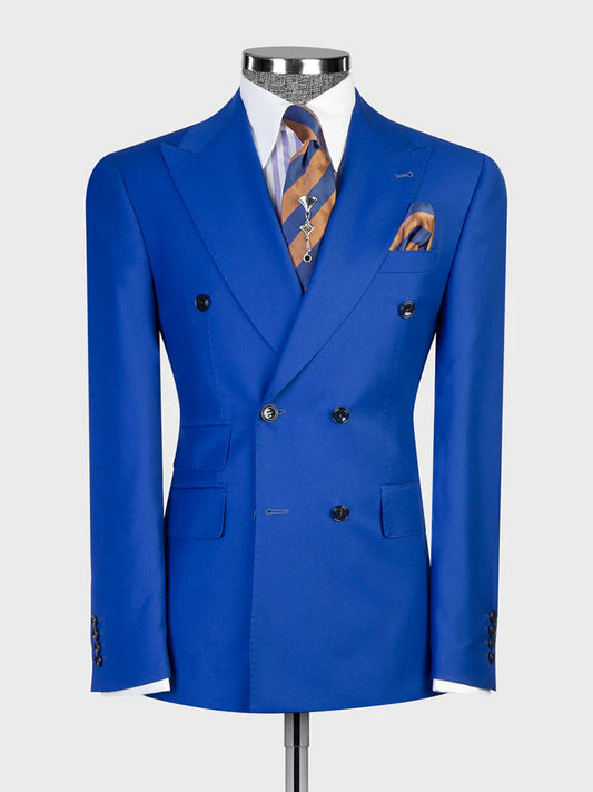 Double-breasted Peak Lapel 2-piece Suit