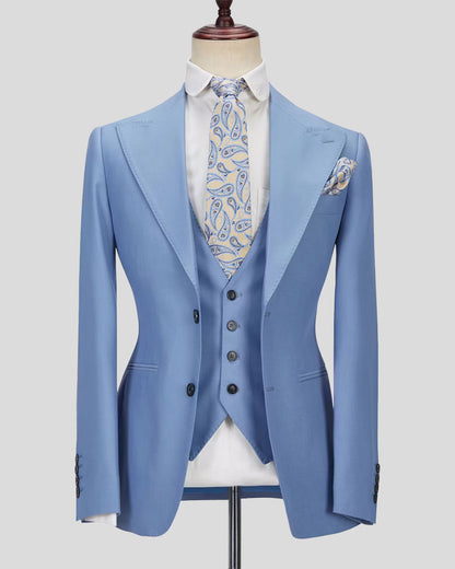 Men's Peak Lapel 3-piece Suit