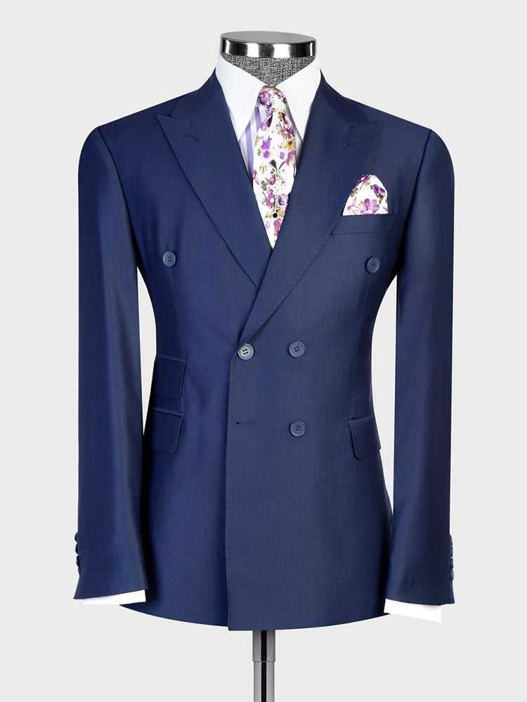 Double-breasted Peak Lapel 2-piece Suit
