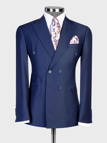 Double-breasted Peak Lapel 2-piece Suit