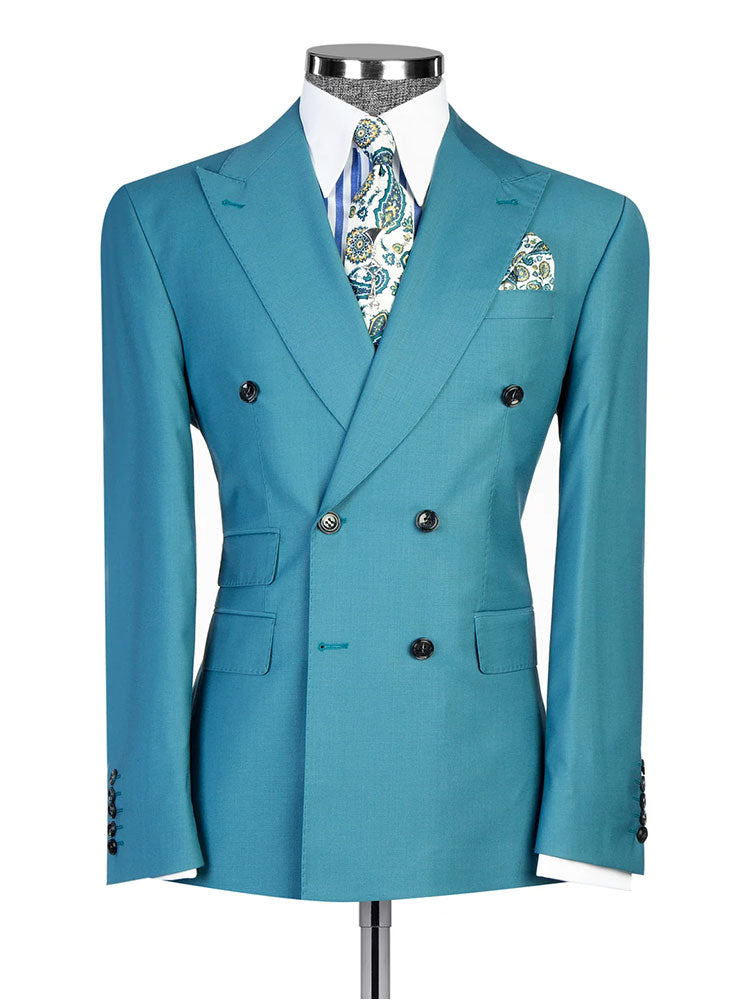 Double-breasted Peak Lapel 2-piece Suit