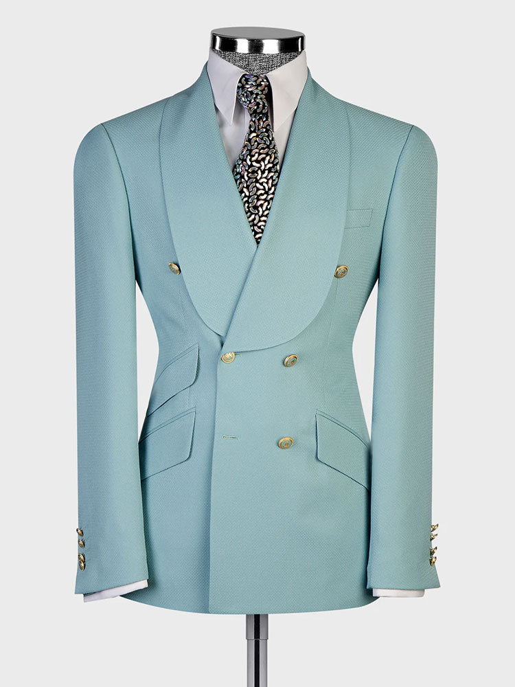 Double-breasted Shawl Lapel 2-piece Suit