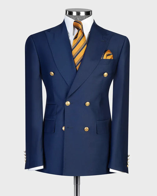 Double-breasted 2-piece Suit in Navy