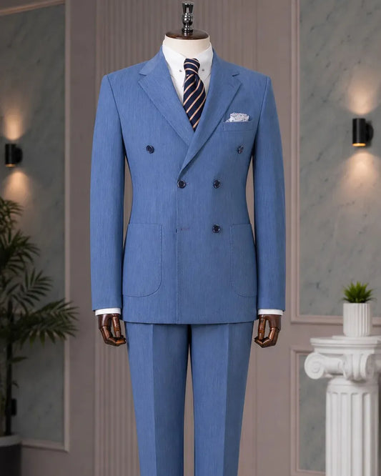 Double-breasted Notch Lapel 2-piece Suit