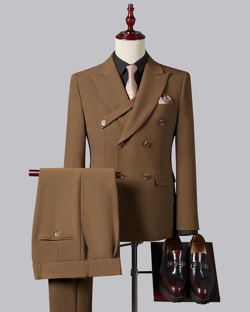 Double-breasted Peak Lapel 2-piece Suit