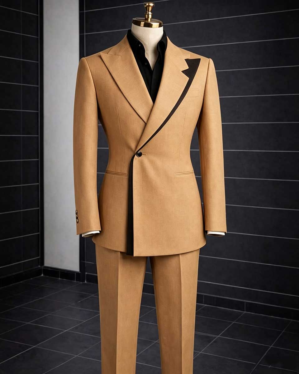One-button Chic Lapel 2-piece Suit